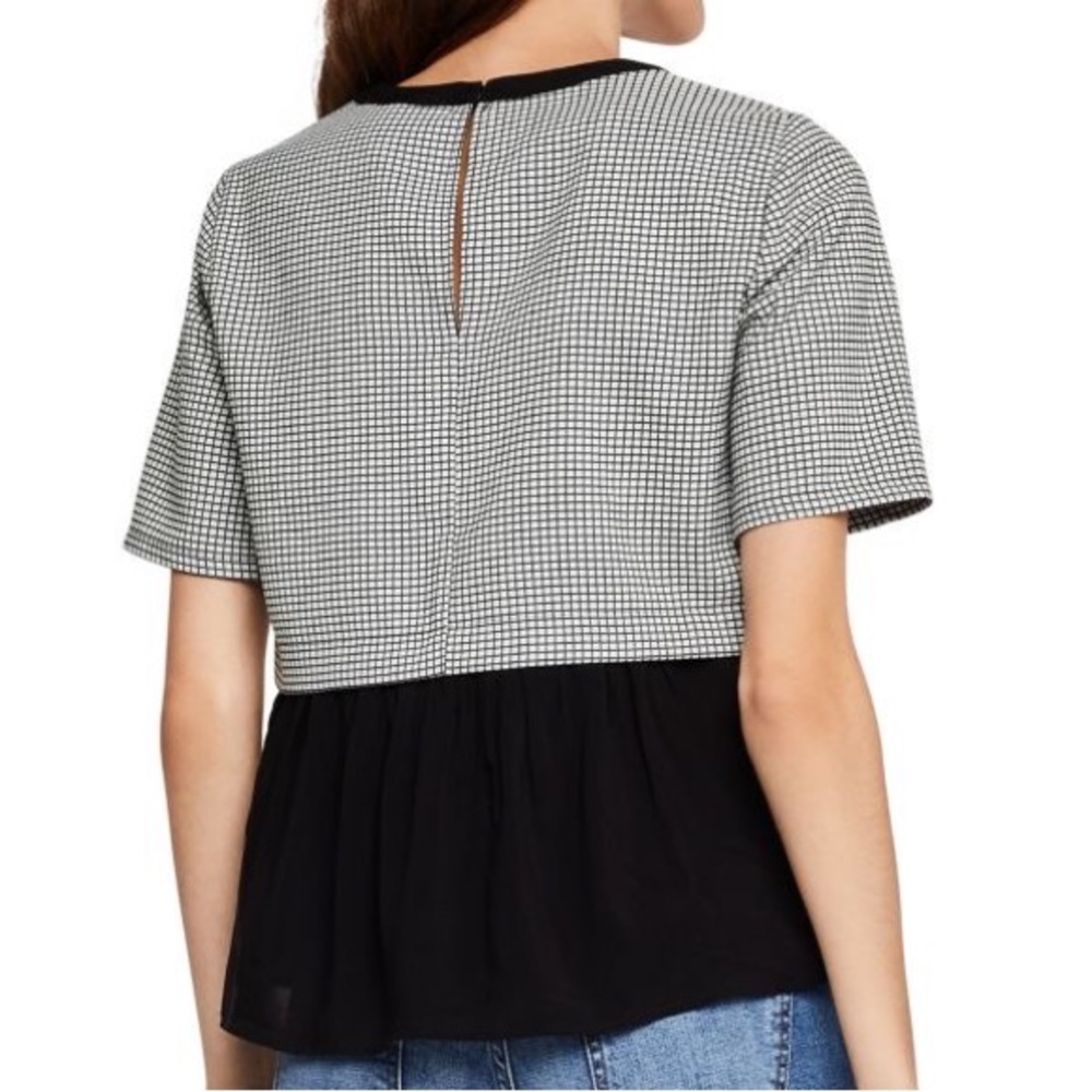Bcbgeneration Mixed-Media Windowpane Top - image 2